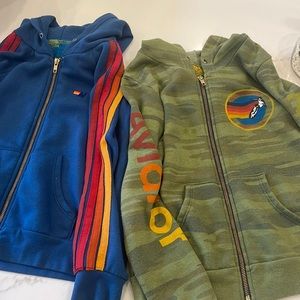 2 Aviator Nation zip up hoodies size 12